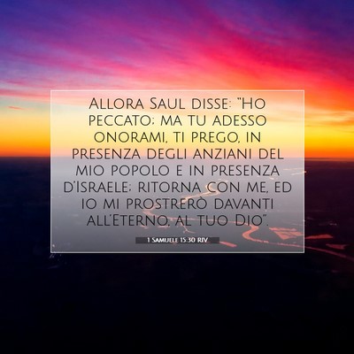 1 Samuele 15:30 Versetto della Bibbia Spiegato