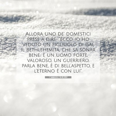 1 Samuele 16:18 RIV Immagine del Versetto della Bibbia