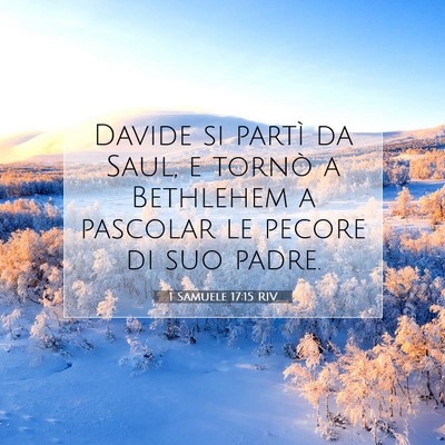 1 Samuele 17:15 RIV Immagine del Versetto della Bibbia