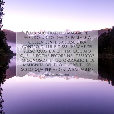 1 Samuele 17:28 RIV Immagine del Versetto della Bibbia