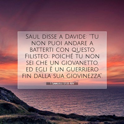 1 Samuele 17:33 Versetto della Bibbia Spiegato
