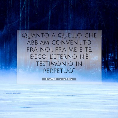 1 Samuele 20:23 RIV Immagine del Versetto della Bibbia