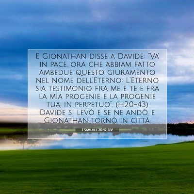 1 Samuele 20:42 Versetto della Bibbia Spiegato