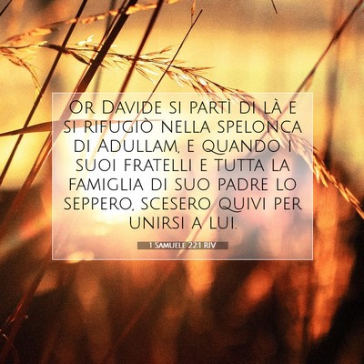 1 Samuele 22:1 RIV Immagine del Versetto della Bibbia