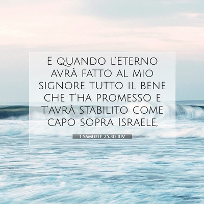 1 Samuele 25:30 RIV Immagine del Versetto della Bibbia