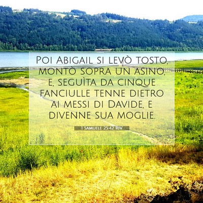 1 Samuele 25:42 Versetto della Bibbia Spiegato