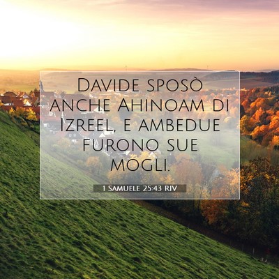 1 Samuele 25:43 Versetto della Bibbia Spiegato