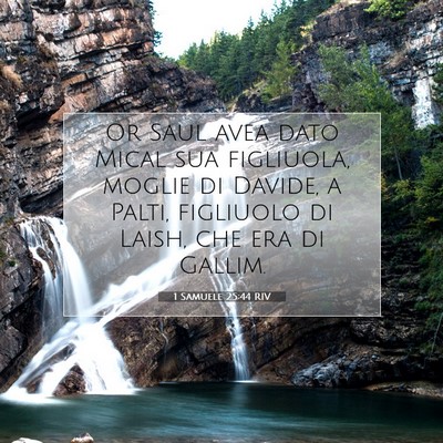1 Samuele 25:44 Versetto della Bibbia Spiegato