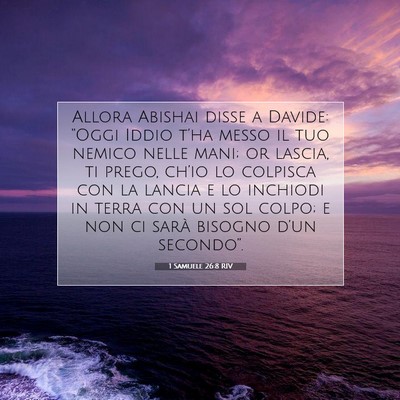 1 Samuele 26:8 RIV Immagine del Versetto della Bibbia