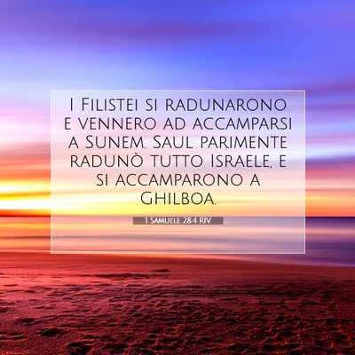 1 Samuele 28:4 RIV Immagine del Versetto della Bibbia