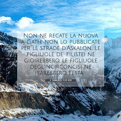 2 Samuele 1:20 RIV Immagine del Versetto della Bibbia