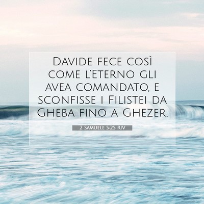 2 Samuele 5:25 RIV Immagine del Versetto della Bibbia