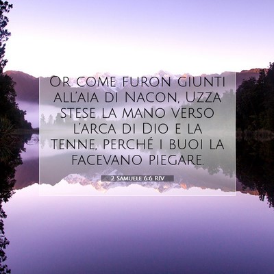 2 Samuele 6:6 Versetto della Bibbia Spiegato