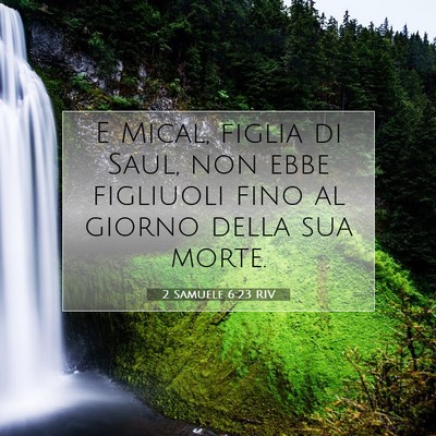 2 Samuele 6:23 Versetto della Bibbia Spiegato