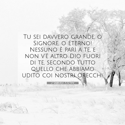 2 Samuele 7:22 Versetto della Bibbia Spiegato