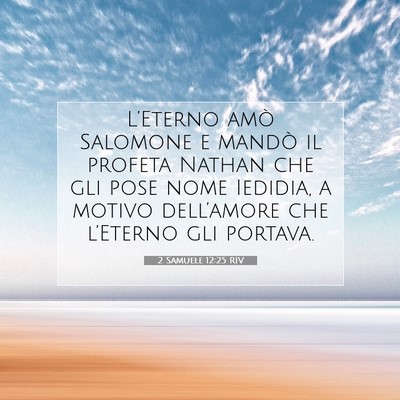 2 Samuele 12:25 RIV Immagine del Versetto della Bibbia