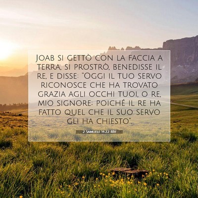 2 Samuele 14:22 Versetto della Bibbia Spiegato