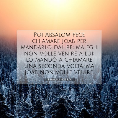 2 Samuele 14:29 Versetto della Bibbia Spiegato