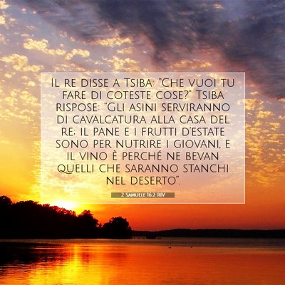 2 Samuele 16:2 Versetto della Bibbia Spiegato