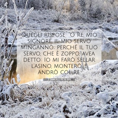 2 Samuele 19:26 Versetto della Bibbia Spiegato