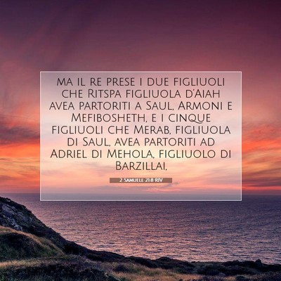 2 Samuele 21:8 RIV Immagine del Versetto della Bibbia