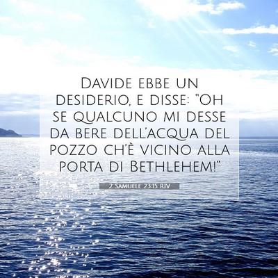 2 Samuele 23:15 Versetto della Bibbia Spiegato