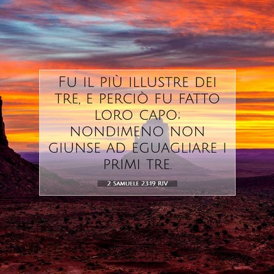 2 Samuele 23:19 Versetto della Bibbia Spiegato