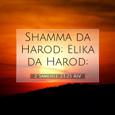 2 Samuele 23:25 Versetto della Bibbia Spiegato