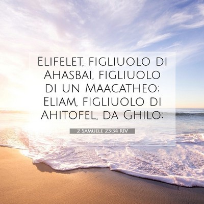 2 Samuele 23:34 Versetto della Bibbia Spiegato