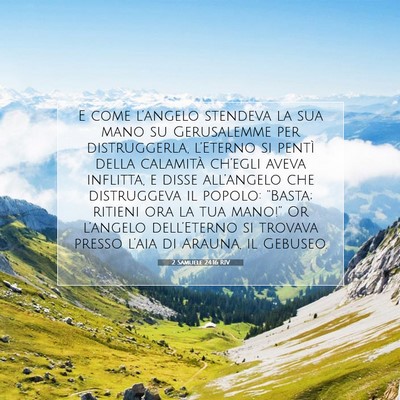 2 Samuele 24:16 Versetto della Bibbia Spiegato