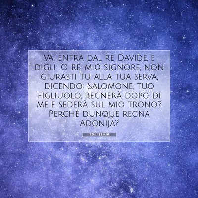 1 Re 1:13 Versetto della Bibbia Spiegato