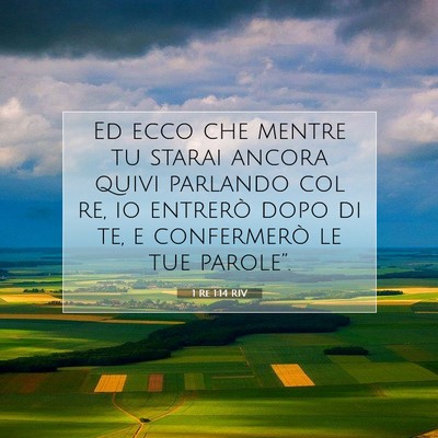1 Re 1:14 Versetto della Bibbia Spiegato