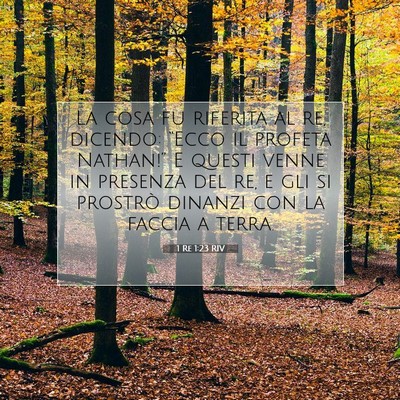 1 Re 1:23 Versetto della Bibbia Spiegato