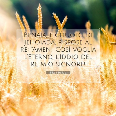 1 Re 1:36 Versetto della Bibbia Spiegato