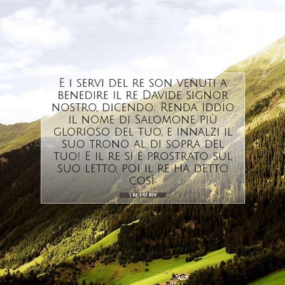 1 Re 1:47 Versetto della Bibbia Spiegato
