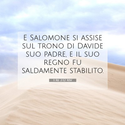 1 Re 2:12 RIV Immagine del Versetto della Bibbia