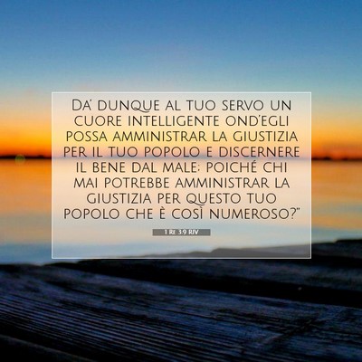 1 Re 3:9 RIV Immagine del Versetto della Bibbia