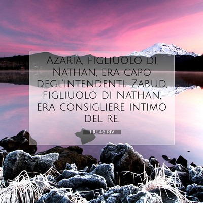 1 Re 4:5 Versetto della Bibbia Spiegato