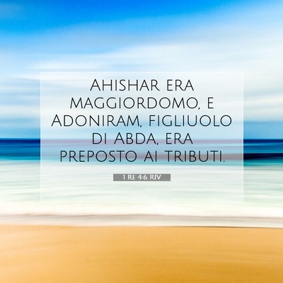 1 Re 4:6 Versetto della Bibbia Spiegato