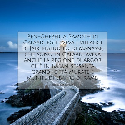 1 Re 4:13 Versetto della Bibbia Spiegato