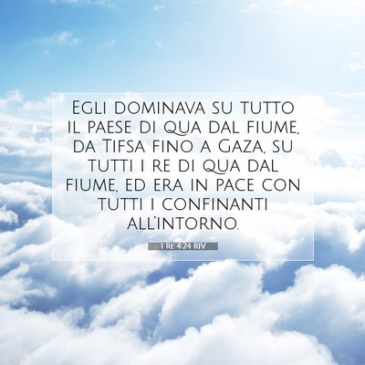 1 Re 4:24 RIV Immagine del Versetto della Bibbia