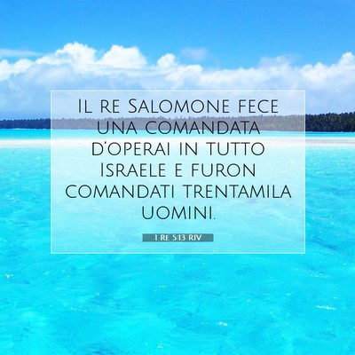 1 Re 5:13 RIV Immagine del Versetto della Bibbia