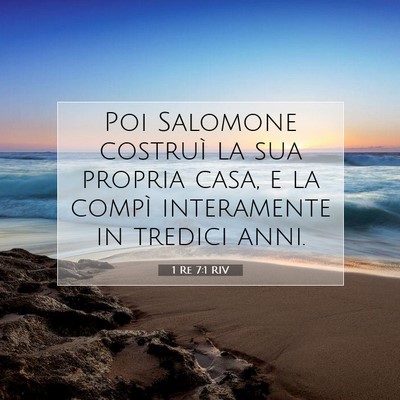 1 Re 7:1 Versetto della Bibbia Spiegato