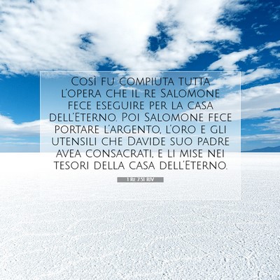 1 Re 7:51 RIV Immagine del Versetto della Bibbia