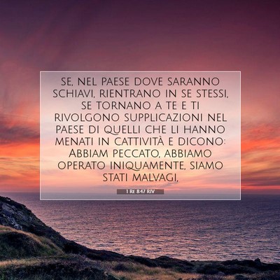 1 Re 8:47 RIV Immagine del Versetto della Bibbia