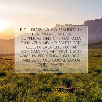1 Re 9:3 RIV Immagine del Versetto della Bibbia