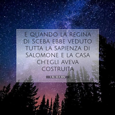 1 Re 10:4 Versetto della Bibbia Spiegato