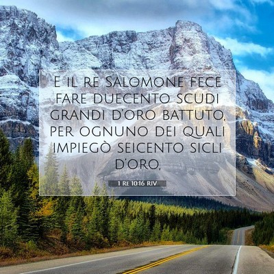 1 Re 10:16 Versetto della Bibbia Spiegato