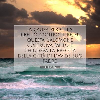 1 Re 11:27 Versetto della Bibbia Spiegato