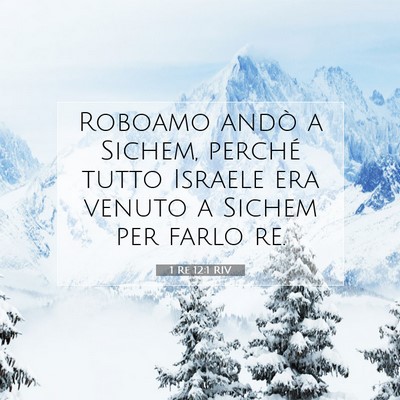 1 Re 12:1 RIV Immagine del Versetto della Bibbia
